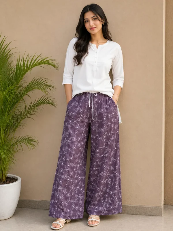 Printed Wrinkle Palazzo